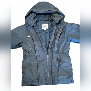 Womens Mullberry Street Heavy Weight Rain Winter Coat Detachable Hood Sz Medium